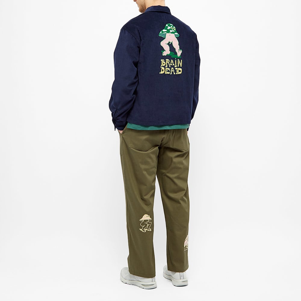 Brain Dead Mushroom Embroidered Corduroy Shirt Jacket Navy ...