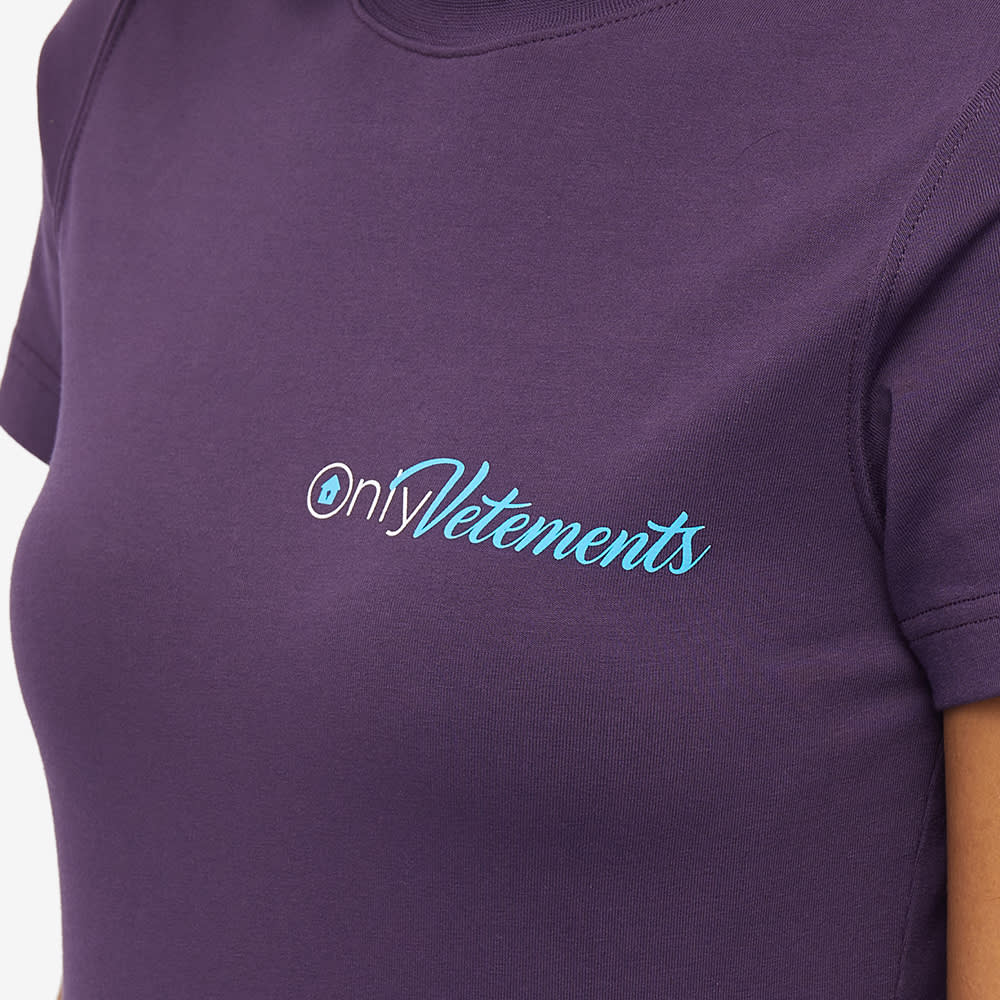 VETEMENTS Only Vetements Fitted Tee Purple | END. (US)
