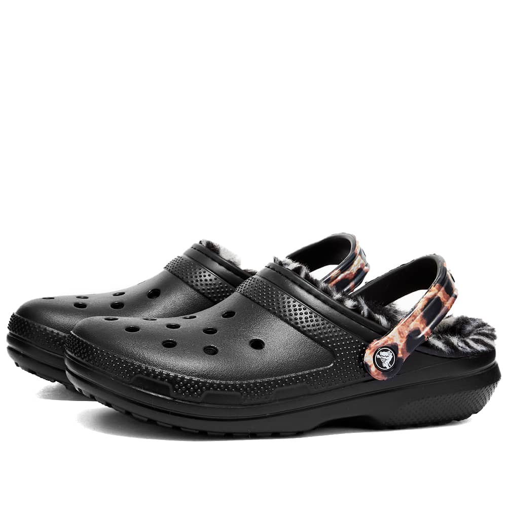 Crocs Classic Lined Animal Remix Clog Black & Multi END. (NZ)