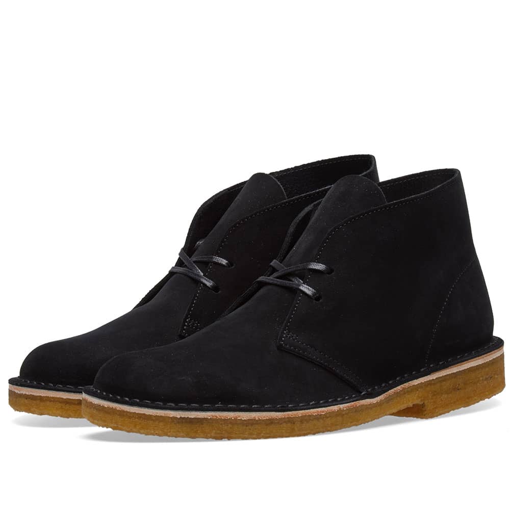 Clarks Originals Desert Boot - Made in Italy Black Suede | END.