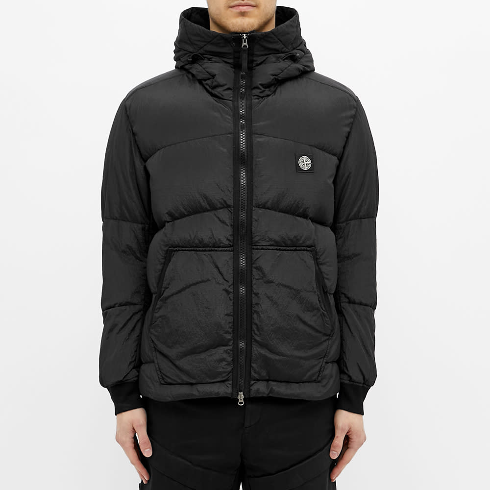 Stone Island Nylon Metal Watro Hooded Down Jacket Black END. Stone Island Nylon Metal Watro Hooded Down Jacket Black END.