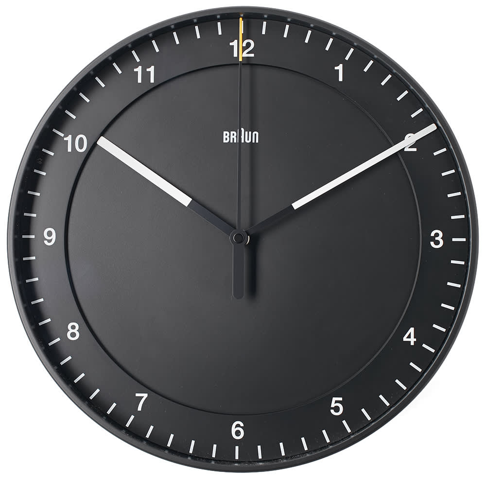 Braun 30cm Large Wall Clock Black END. (KR)