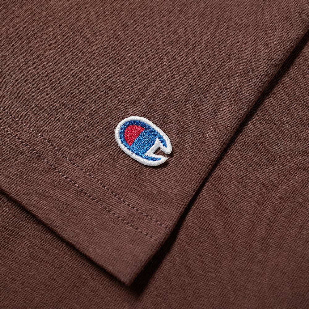 Champion Reverse Weave Small Script Logo Tee Brown | END. (US)