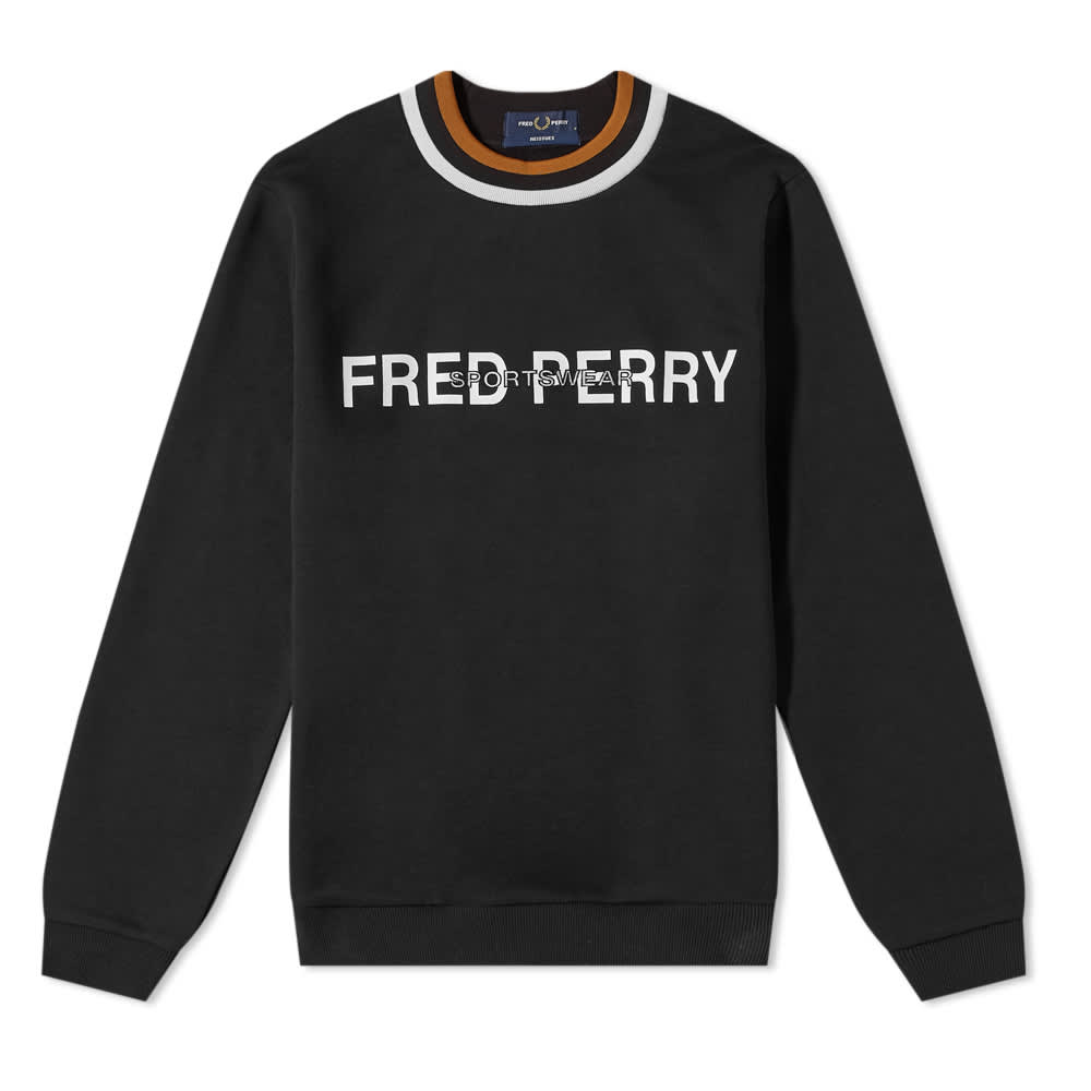 Fred perry twin tip crew sweatshirt Clearance