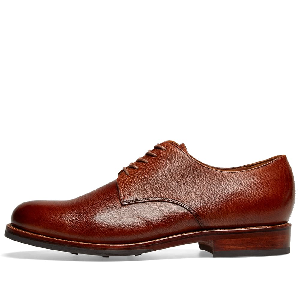 Grenson Curt Dainite Sole Derby Shoe Tan Hand Painted