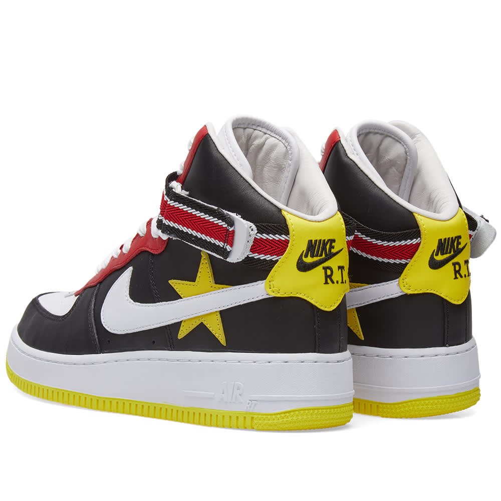 Nike x Riccardo Tisci Air Force 1 High Gym Red, Yellow, Black & White ...