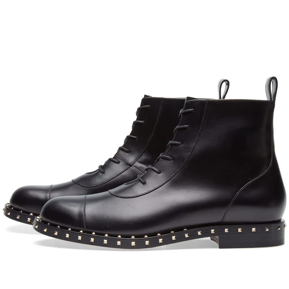 valentino soul rockstud combat boots