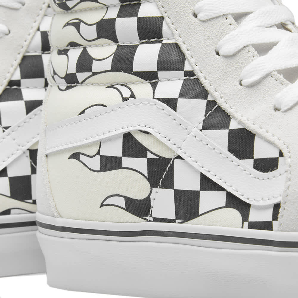 Vans SK8Hi Checker Flame Classic White & True White END. (IE)