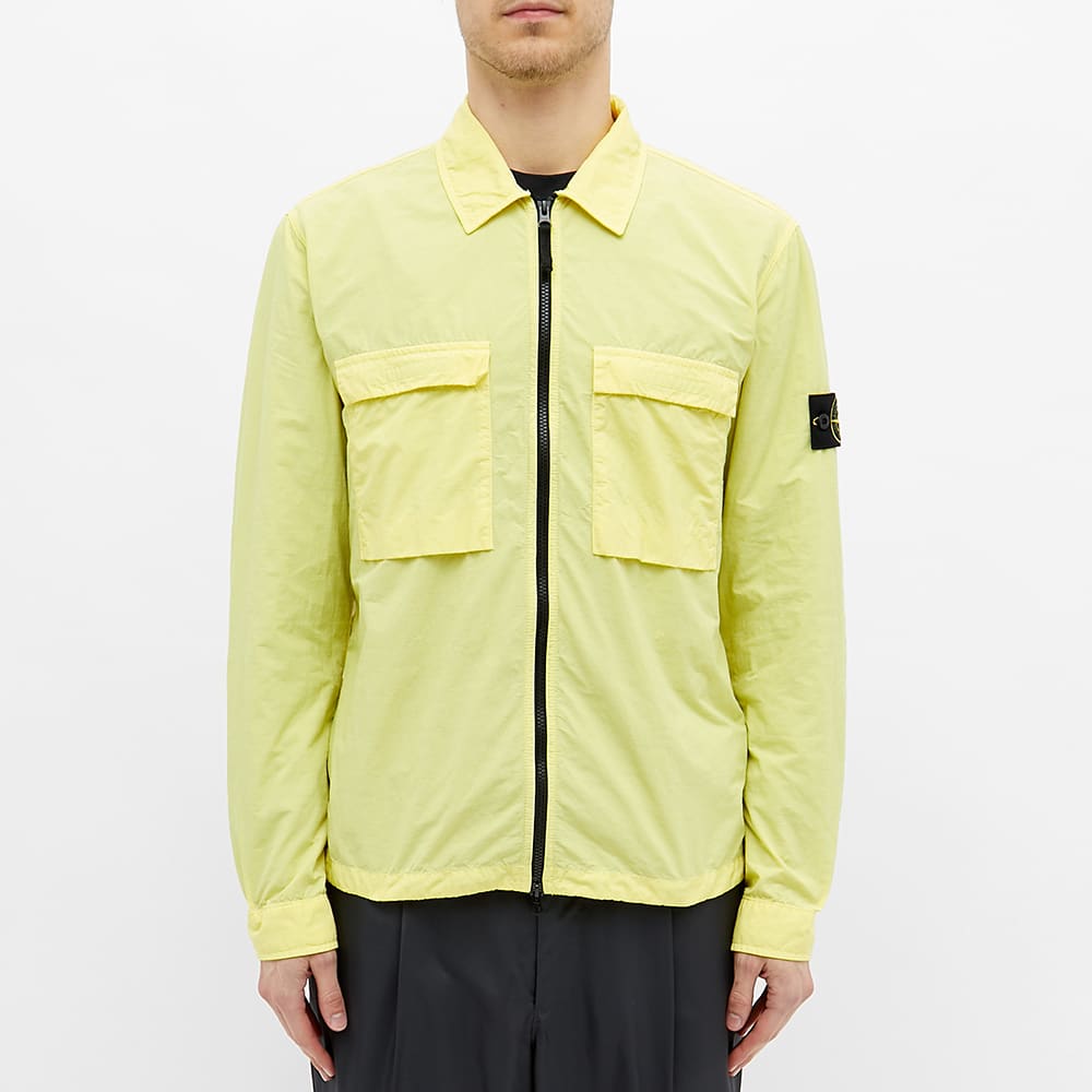 Stone Island Pocket Zip Overshirt Lemon | END. (JP)