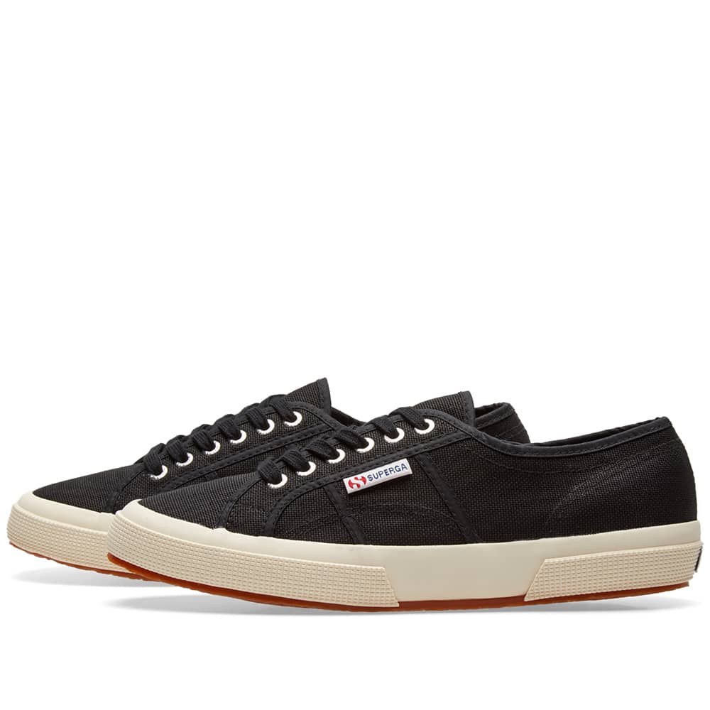 superga 2750 black leather