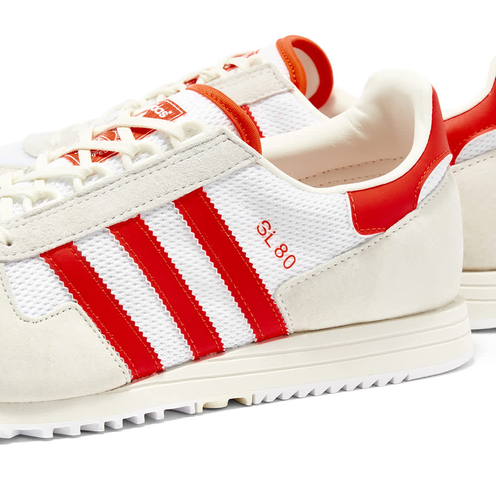 Adidas sl80 white red clearance