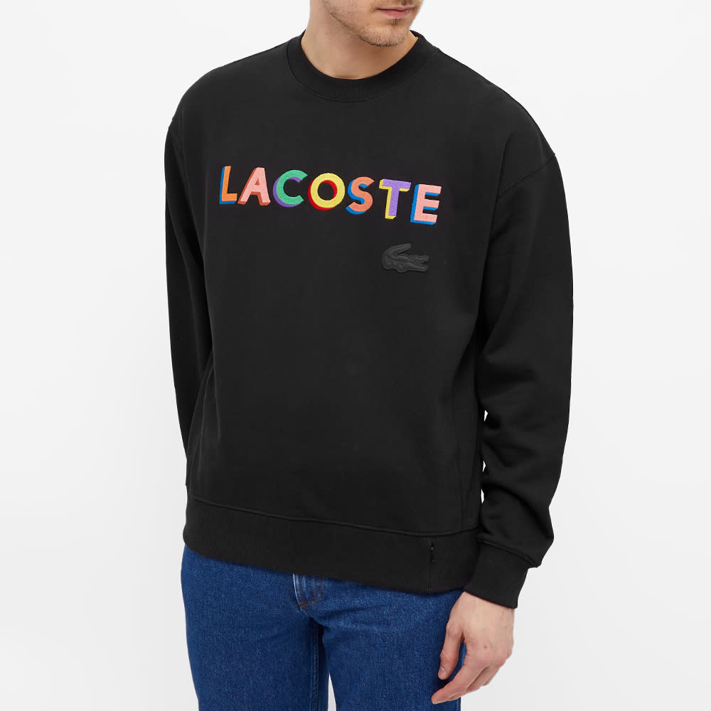 Lacoste wordmark poly crew sweatshirt clearance