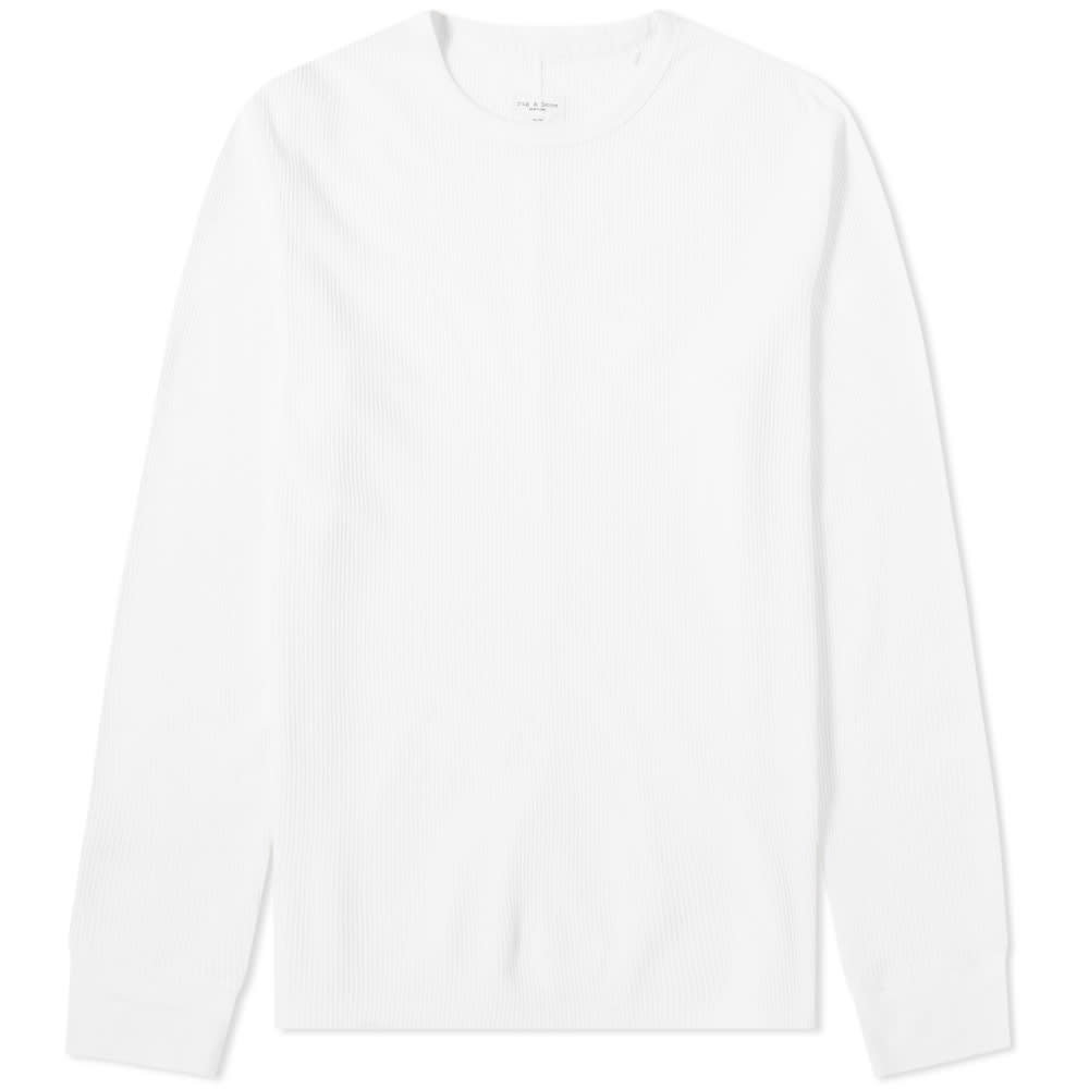 Long sleeve white waffle shirt clearance