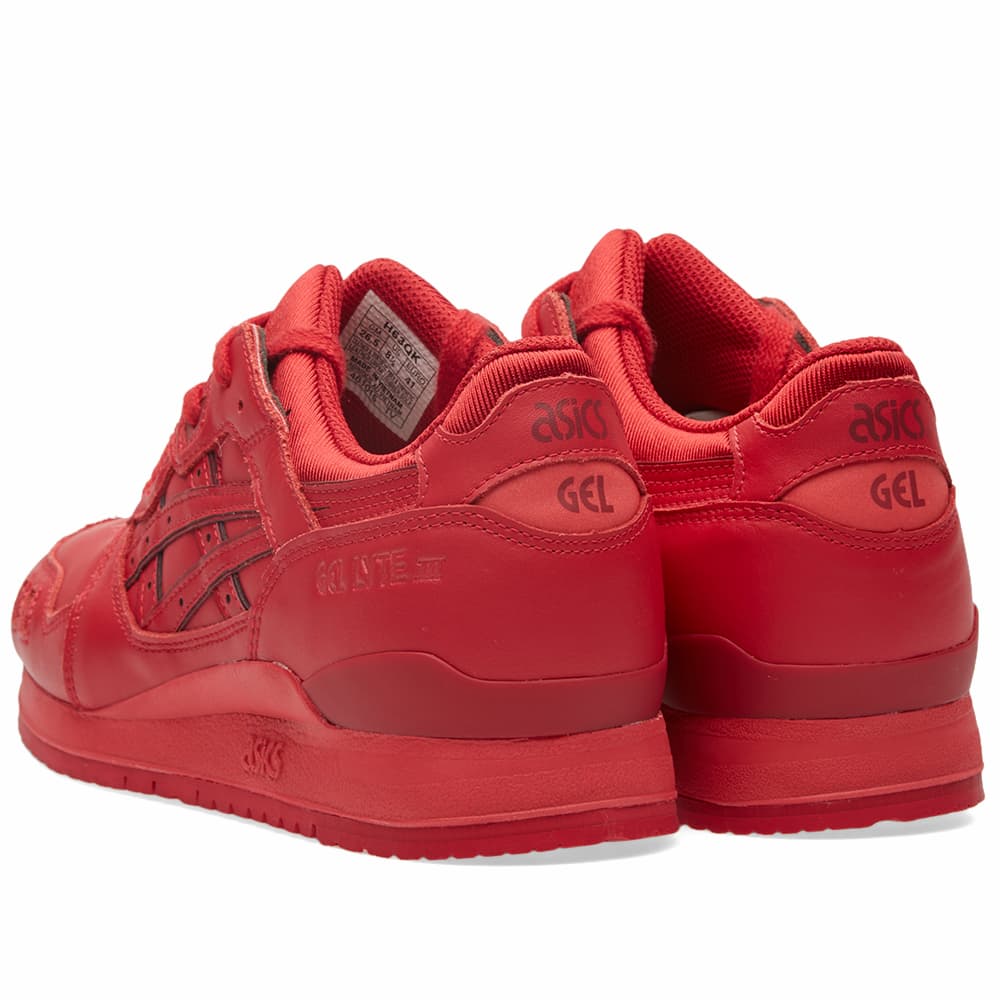 asics gel lyte iii black red valentines