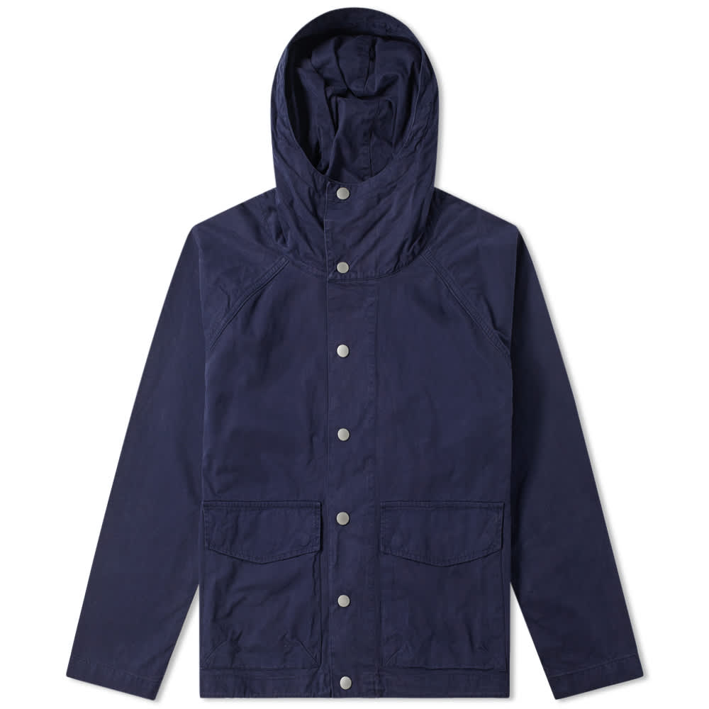 navy hooded parka
