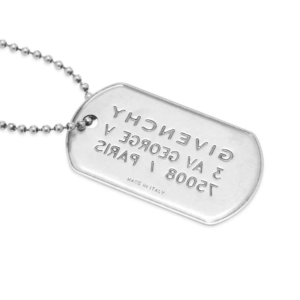 Givenchy Tag Necklace Silver END.