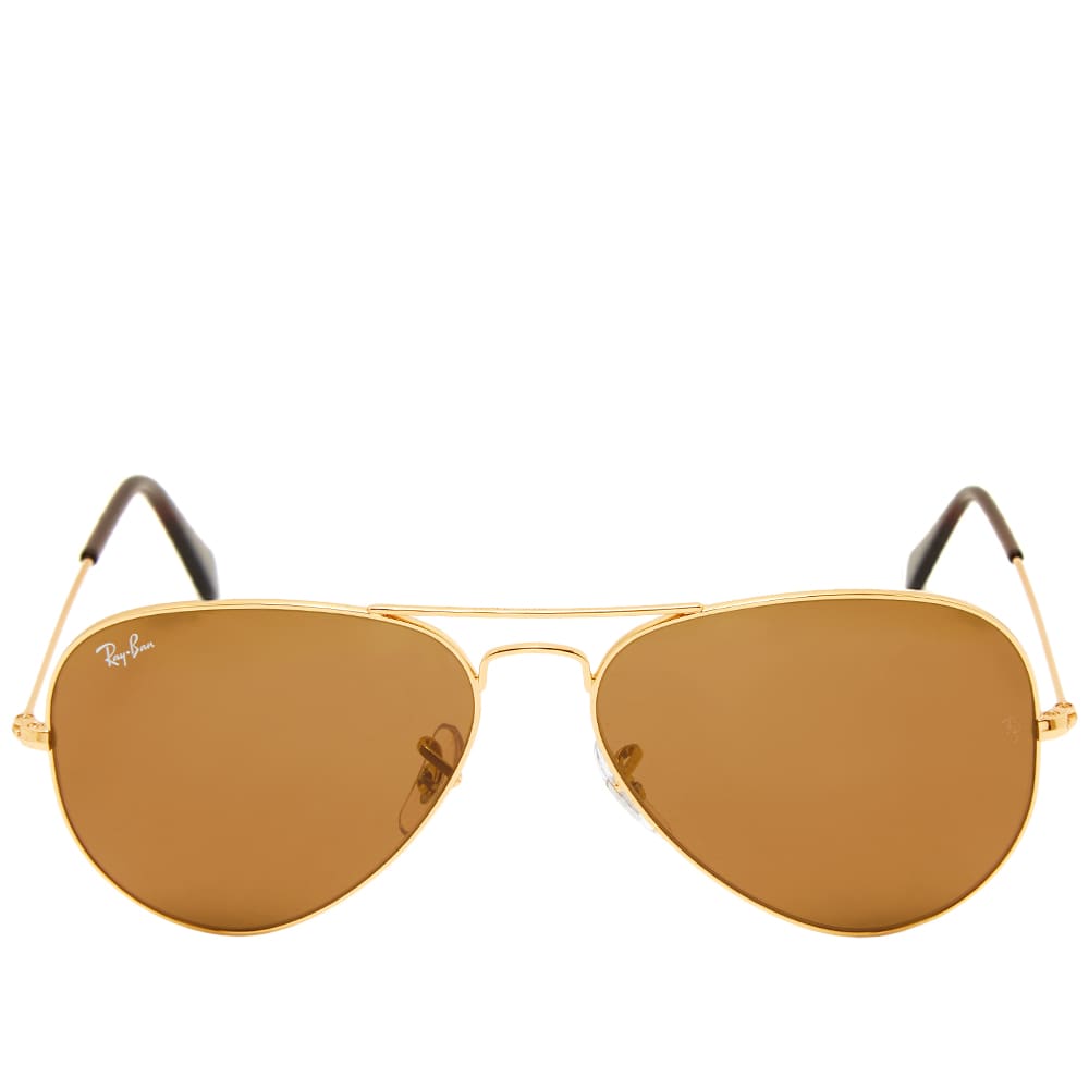 Ray Ban Aviator Sunglasses Gold \u0026 Brown 