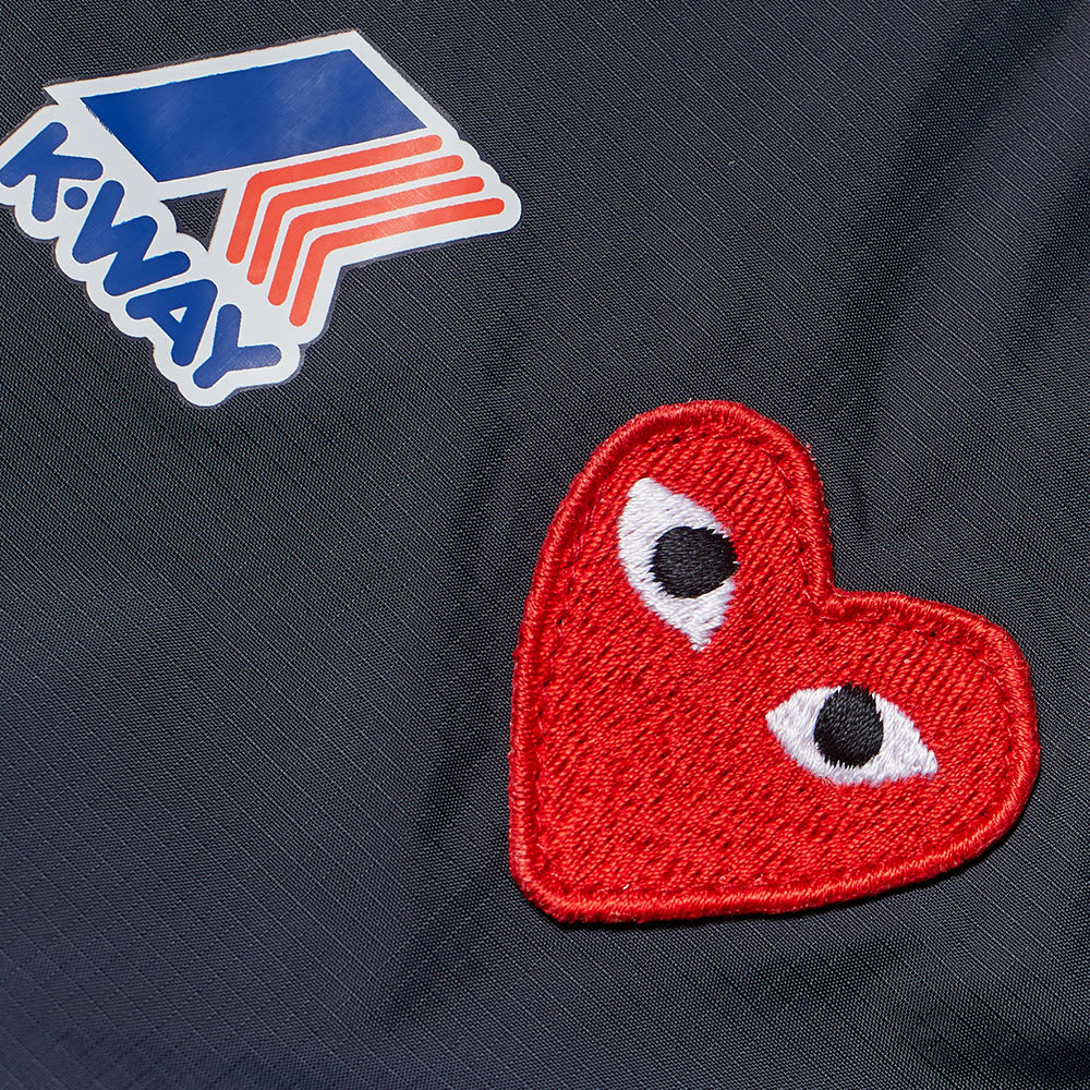 Comme des Garcons Play x KWay Full Zip Packable Jacket Navy END. (UK) Comme des Garcons Play x KWay Full Zip Packable Jacket Navy END. (UK)