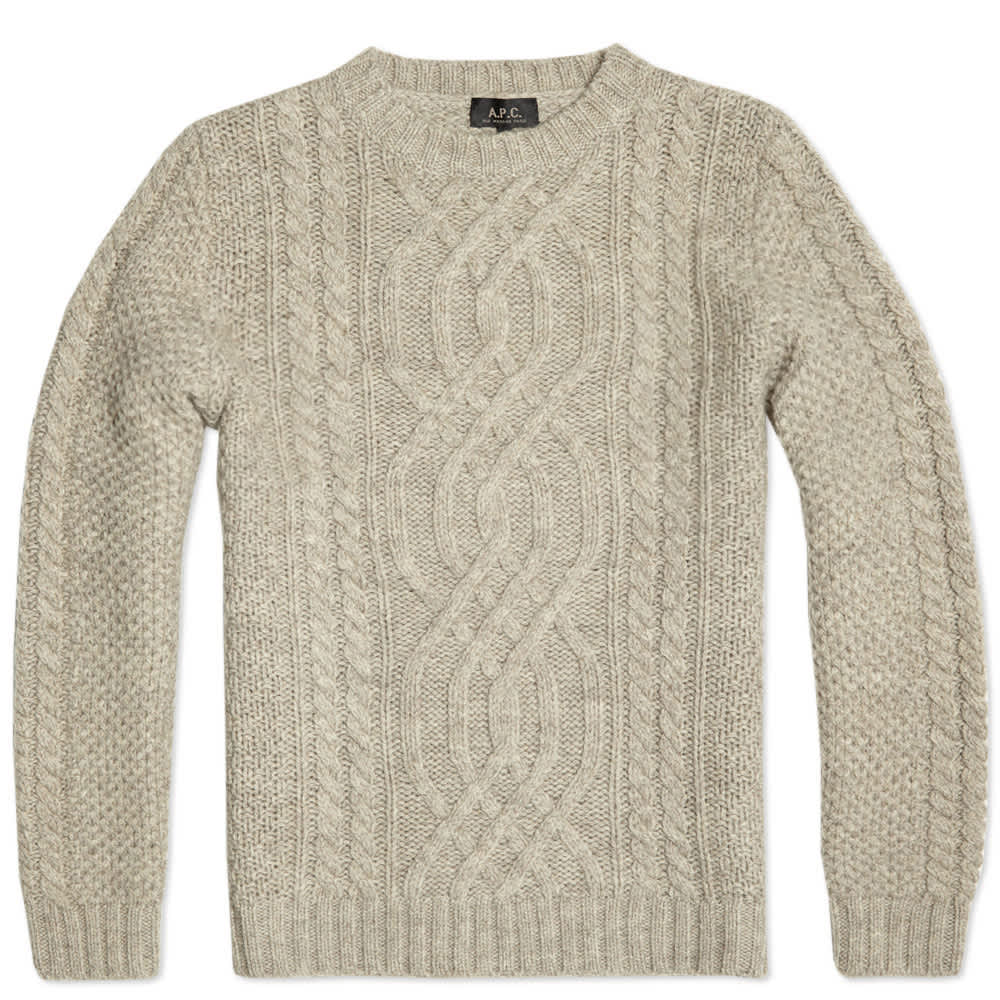 A.P.C Arran Knit Sweater Grey | END.