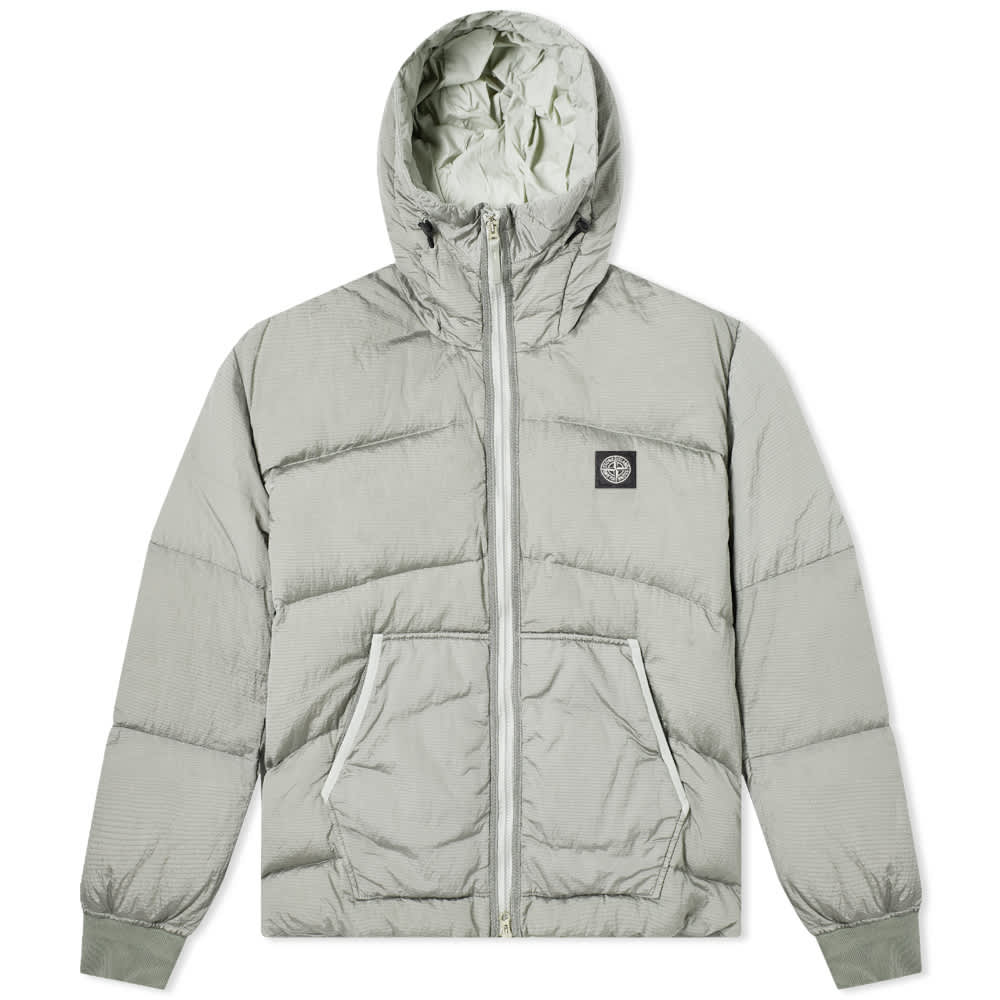 Stone Island Nylon Metal Watro Hooded Down Jacket Grey END. (NZ)