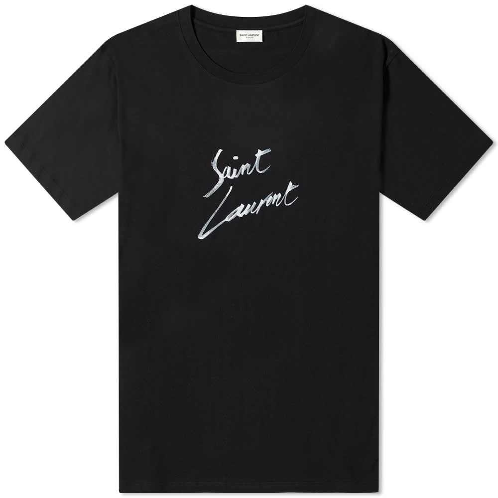 Saint laurent script tee clearance