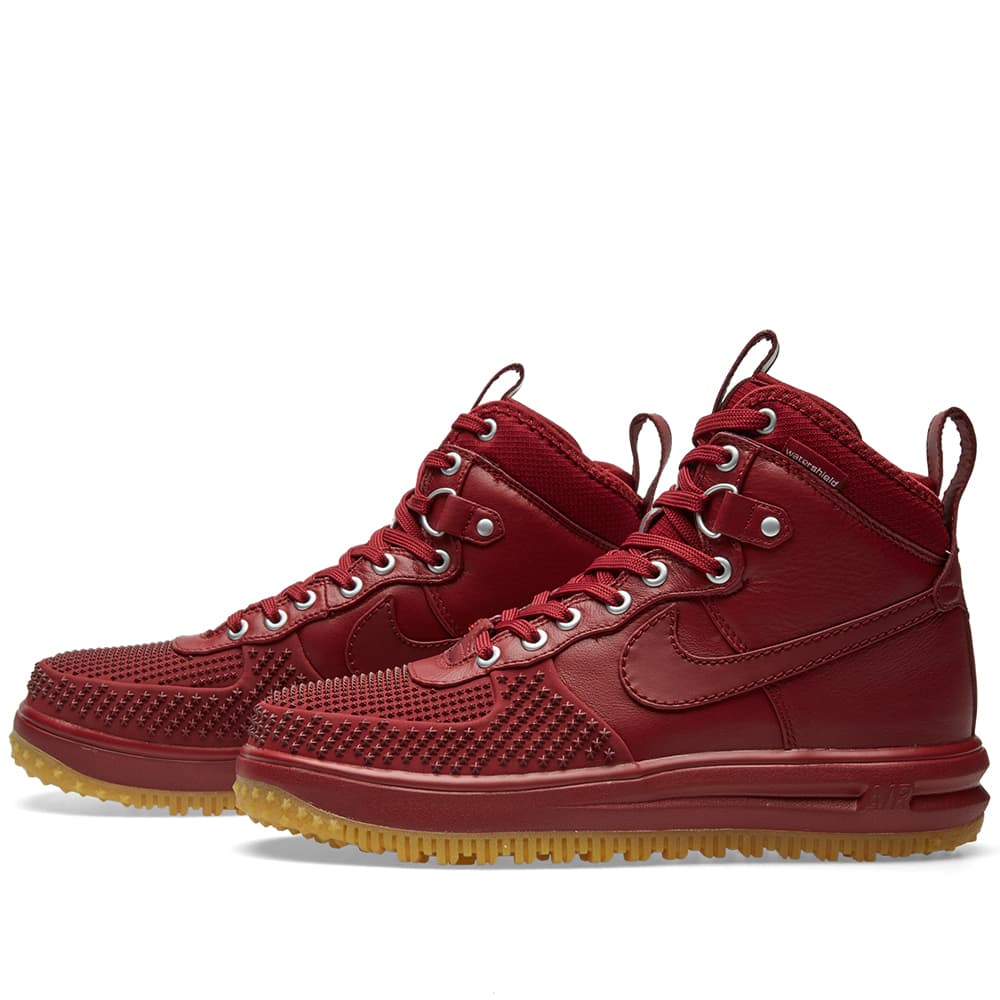 nike lunar force 1 duckboot team red gum