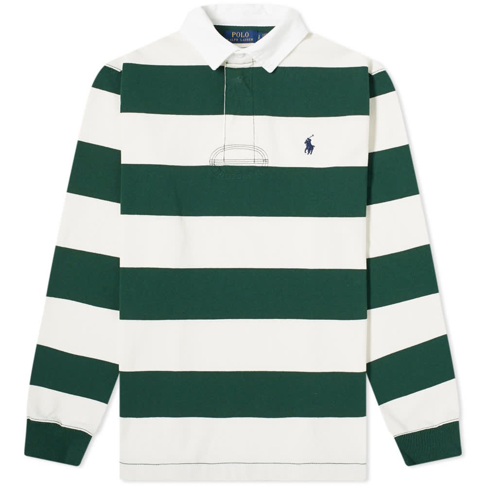 Polo Ralph Lauren Broad Stripe Rugby Shirt Vintage Pine & Deckwash ...