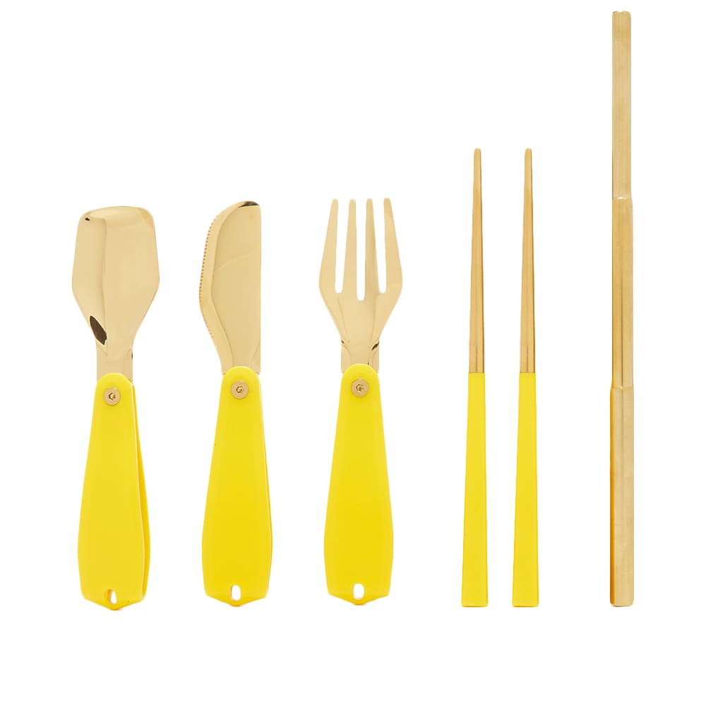 Otherware The Pebble Triple Yellow Reusable Cutlery Set Yellow END. (NZ)