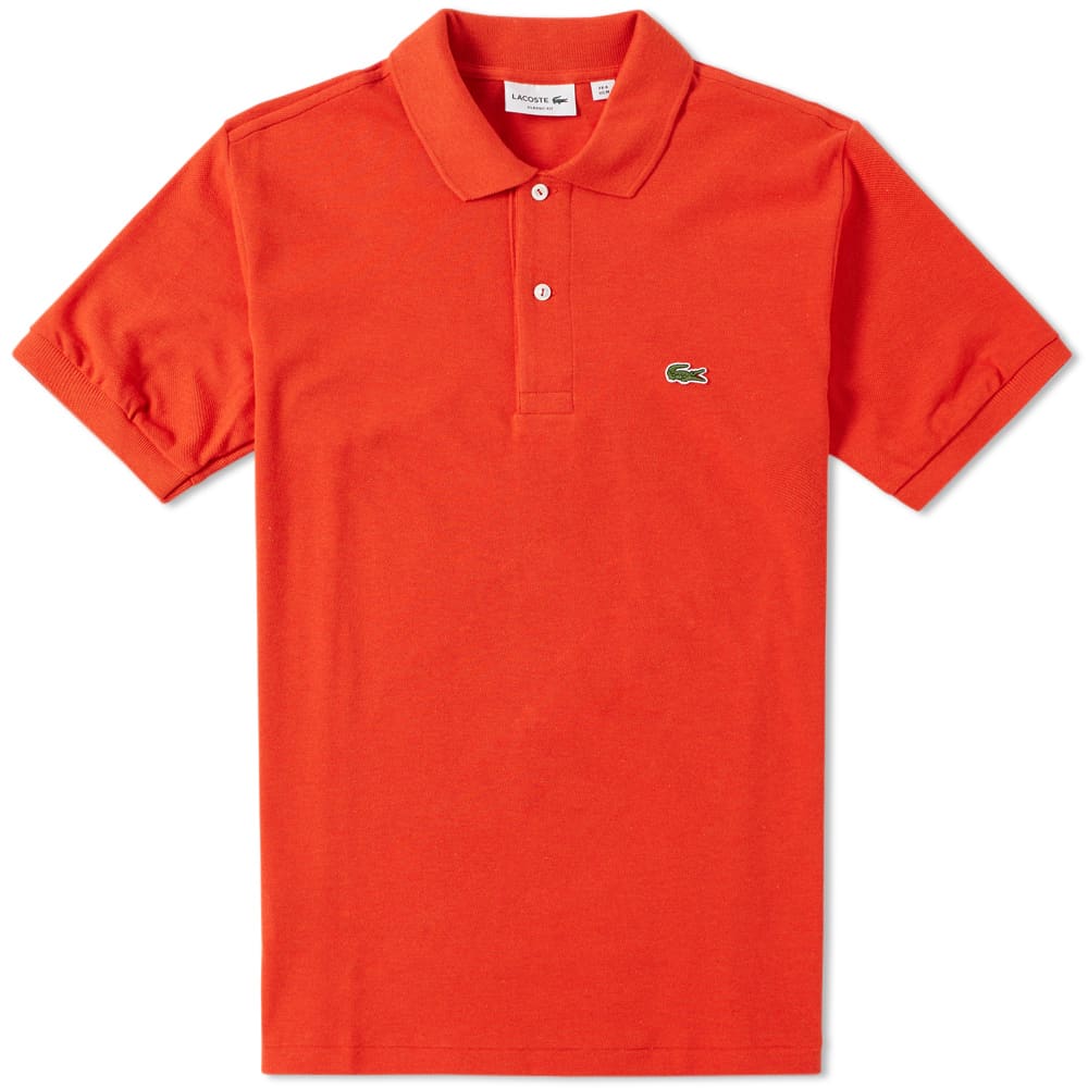 lacoste red polo mens