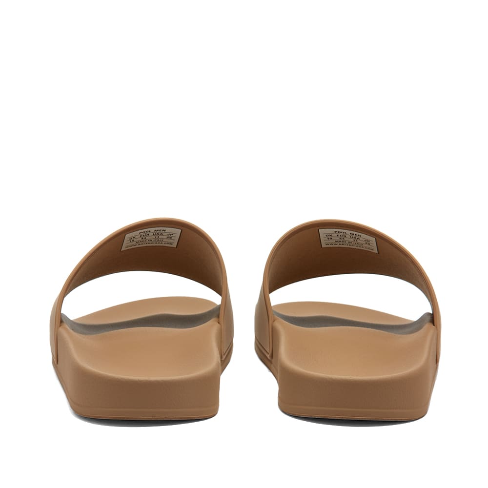 Balenciaga Logo Pool Slide Beige & Black END.