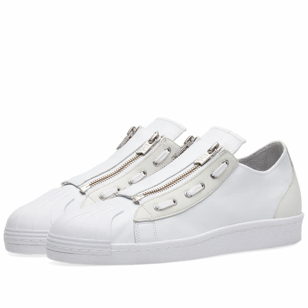 Y3 super zip white Clearance