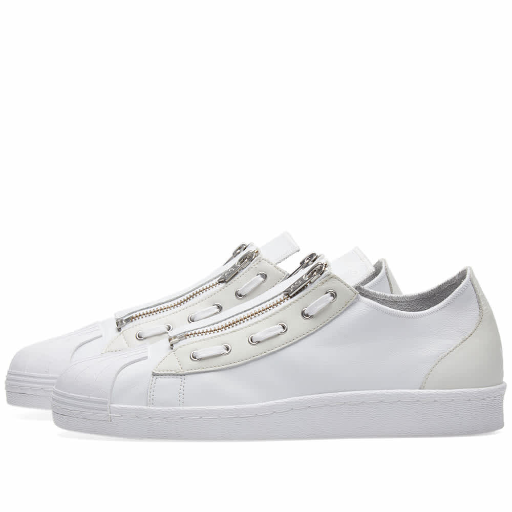 Y3 super zip white Clearance