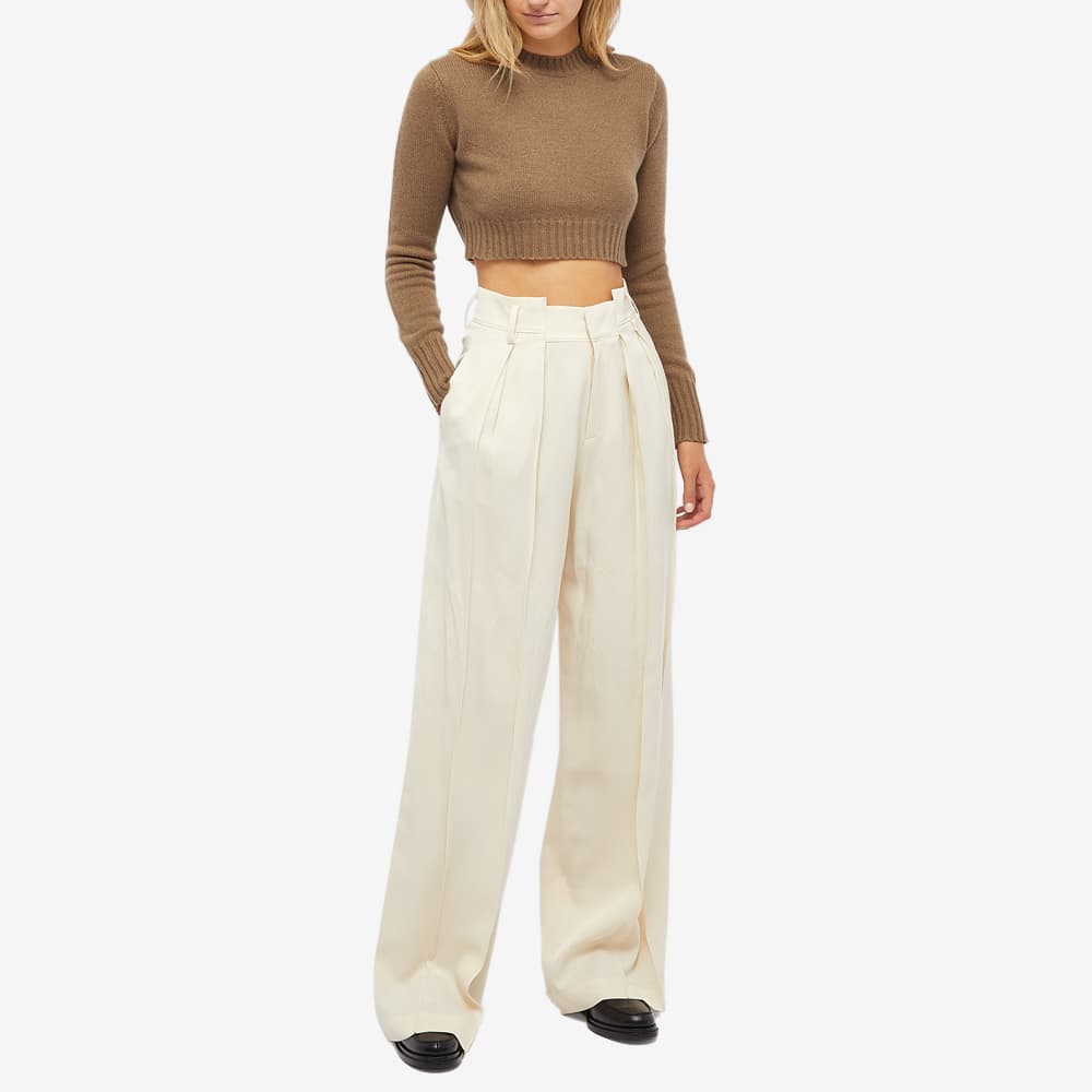 cropped camel jumper