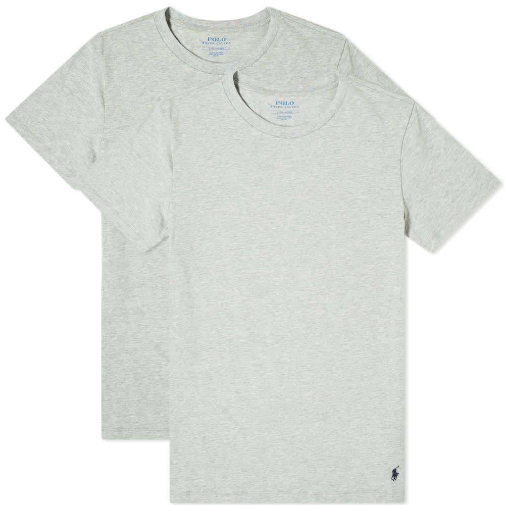 Polo Ralph Lauren Crew Base Layer Tee 2 Pack Anthracite END. (CN)