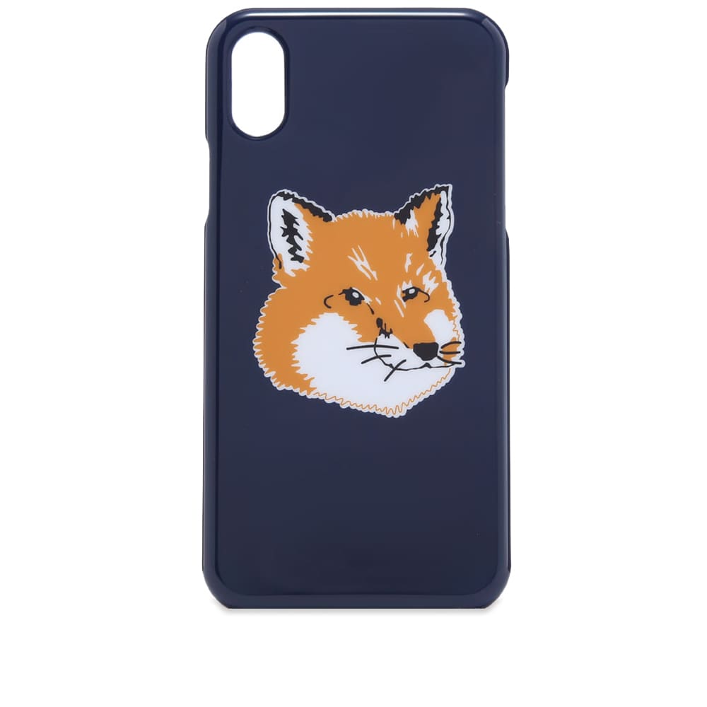 Maison Kitsuné Fox Head iPhone X Case Navy | END.