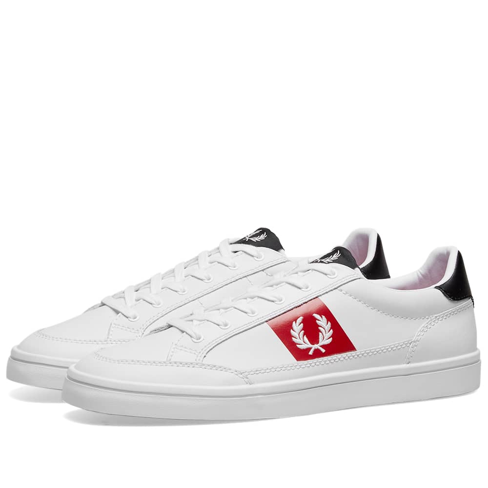 fred perry deuce leather white