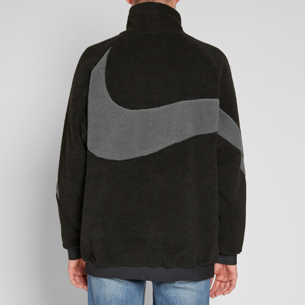 Nike Reversible Swoosh Full Zip Jacket Black & Anthracite | END.