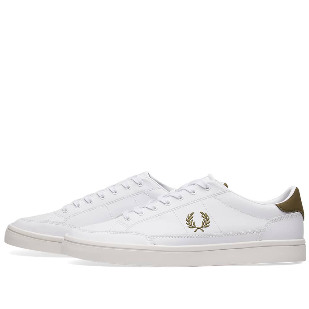 fred perry deuce leather white