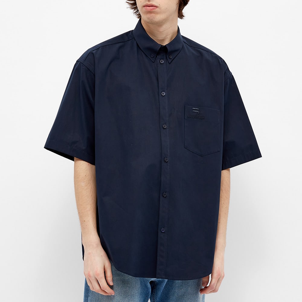 balenciaga logo button down shirt