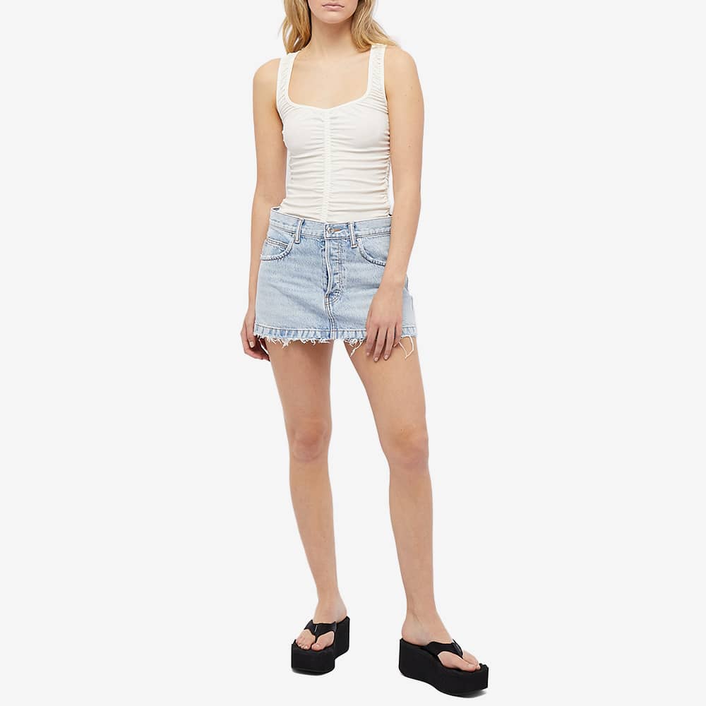 Alexander Wang Frayed Edge Low Mini Skirt Pebble Bleach END. (JP)