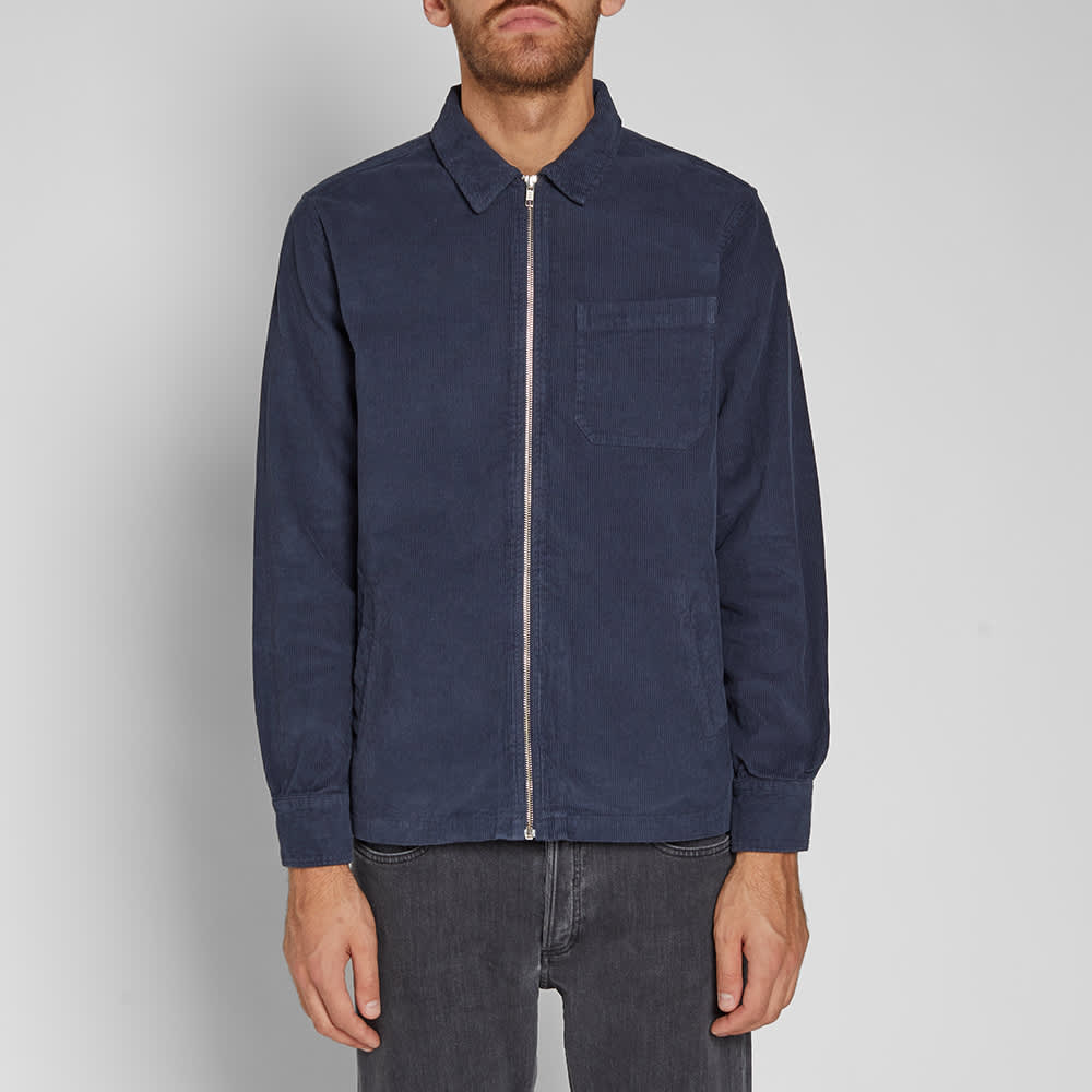 Portuguese Flannel Fecho Corduroy Zip Shirt Jacket Navy | END.
