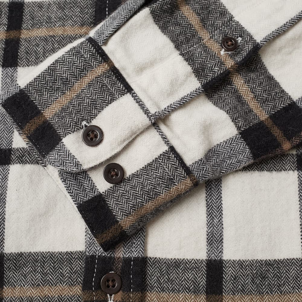 black and white flannel overshirt