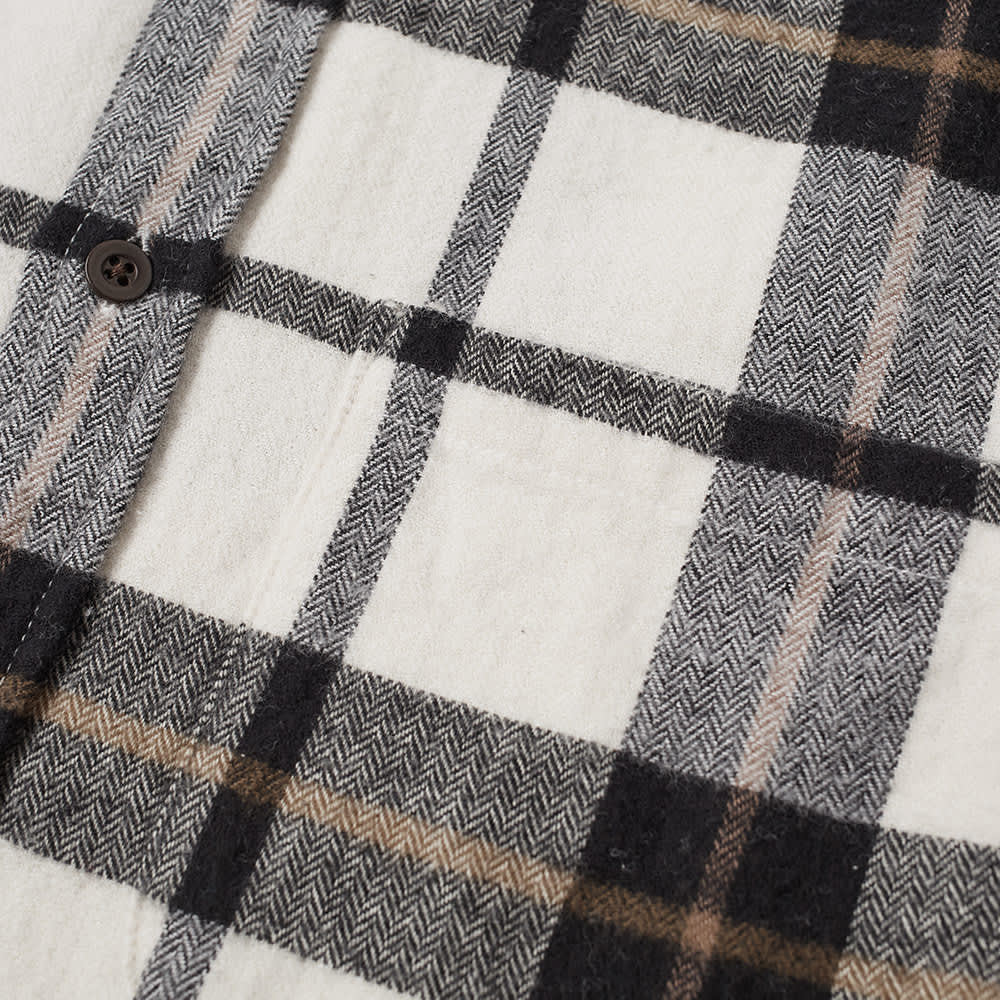 black and white flannel overshirt