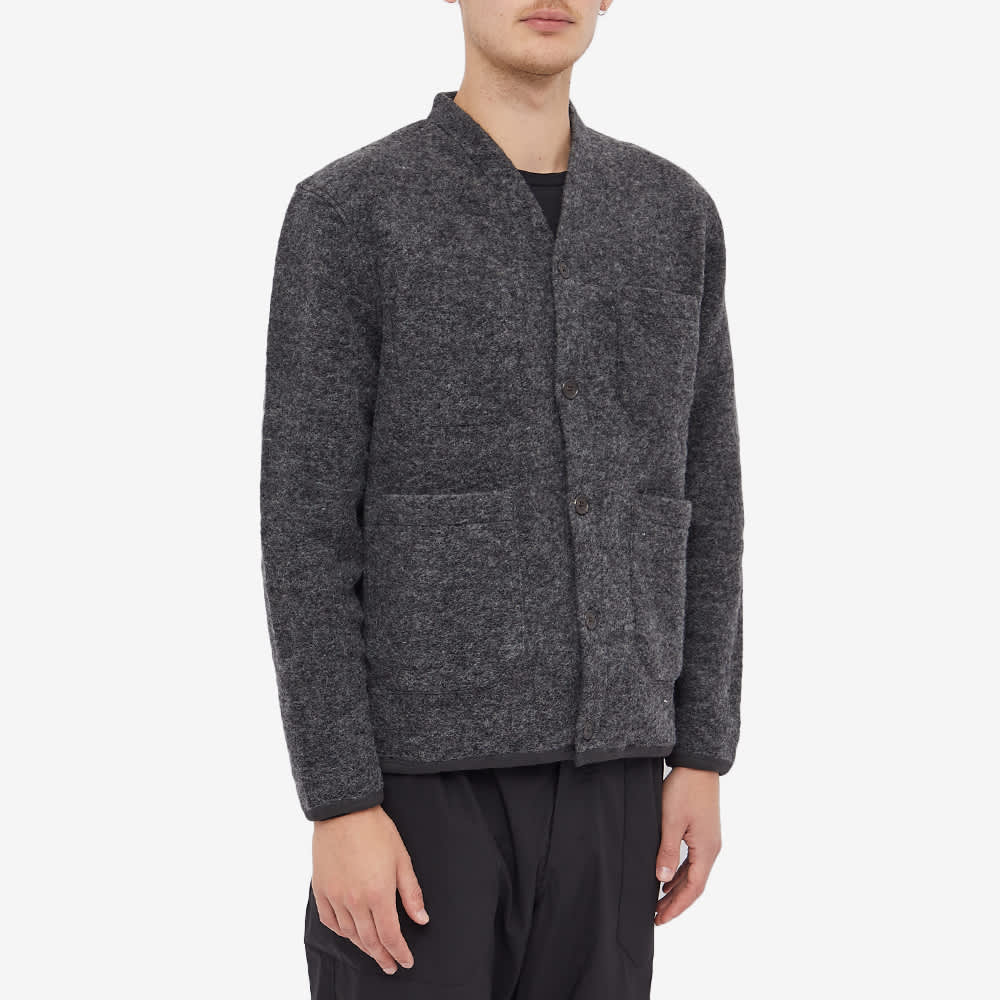 Universal Works Wool Fleece Cardigan Charcoal END. (Europe)