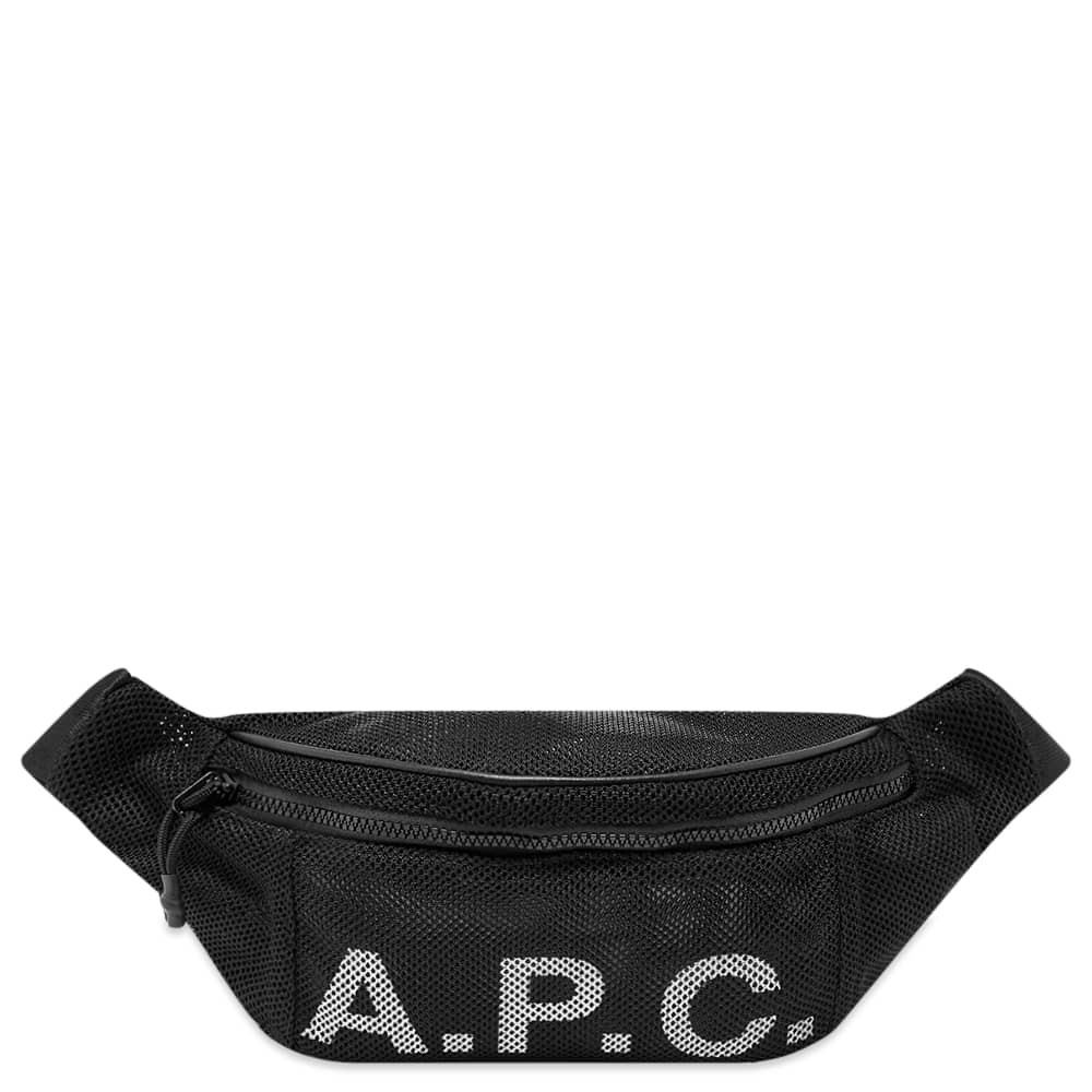 A.P.C. Mesh Logo Waist Bag Black END. (JP)