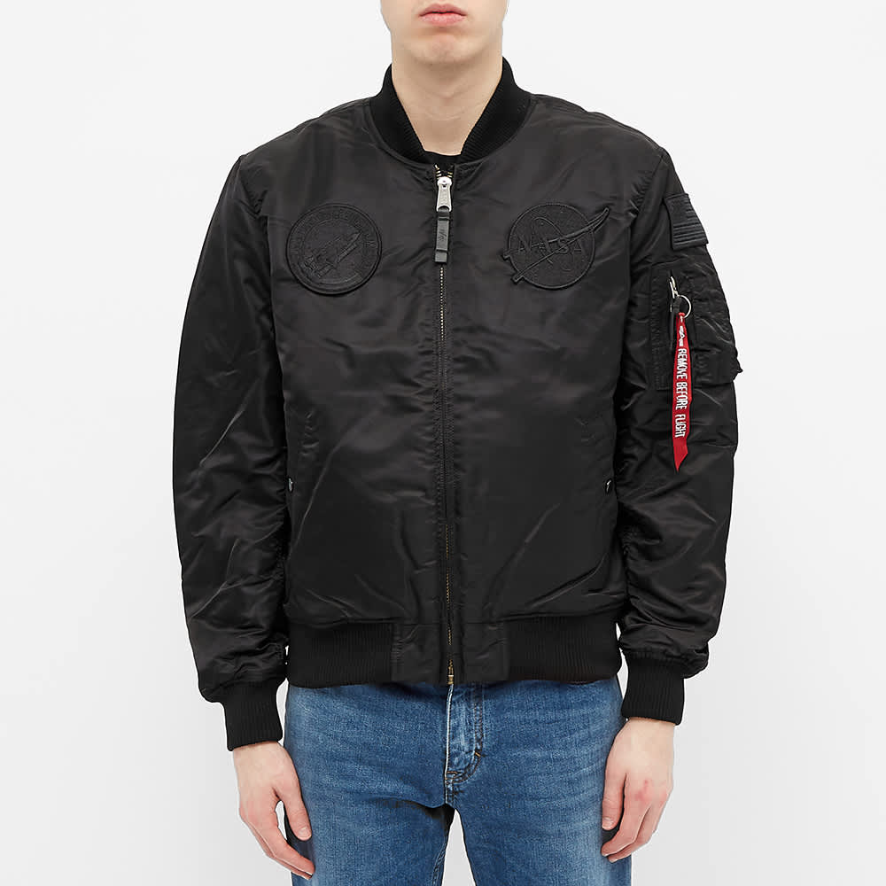 Alpha Industries Ma 1 Vf Nasa Jacket All Black End