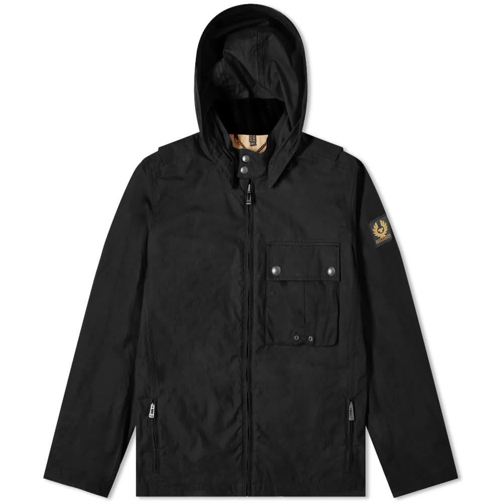 Belstaff Wing Hooded Dry Wax Jacket Black END. (UK)