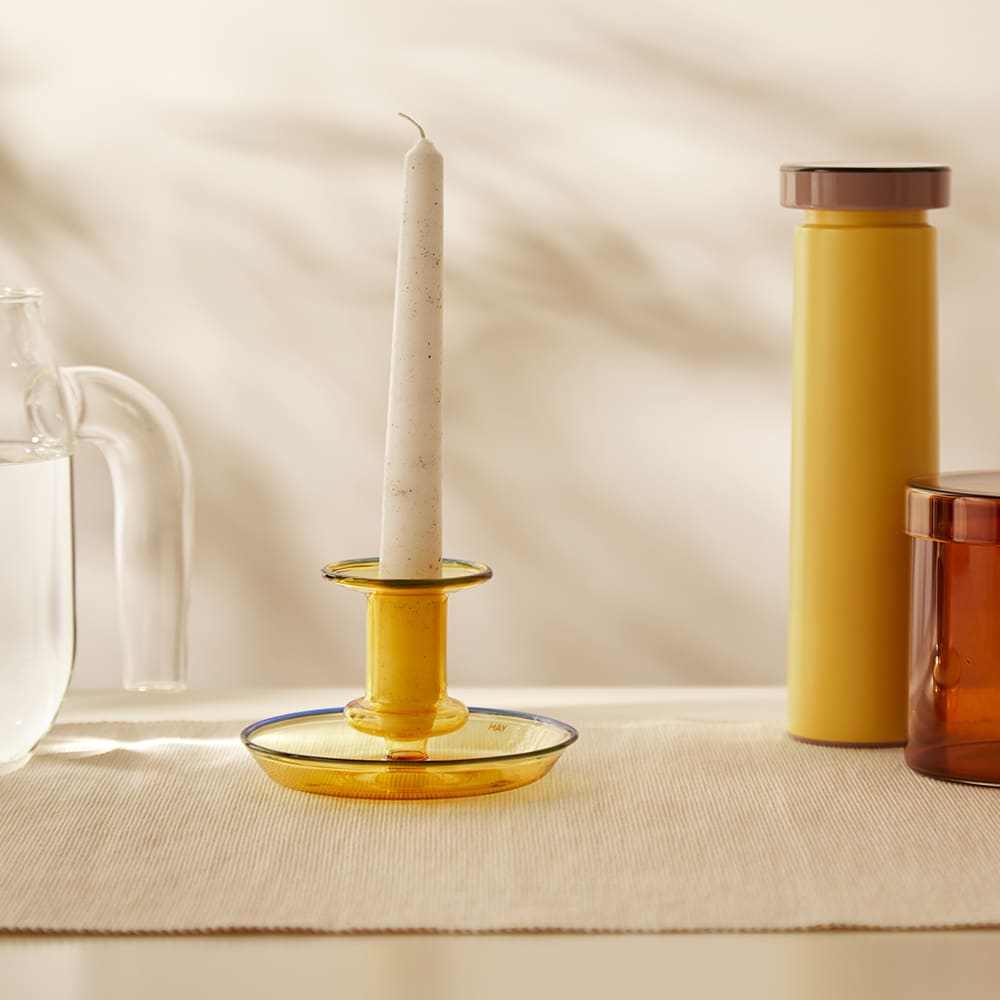 HAY Flare Candle Holder Yellow END. (US)