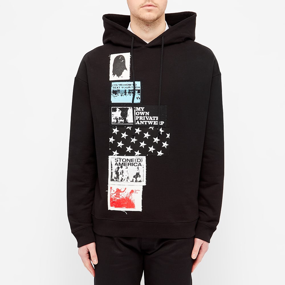 Raf Simons Regular Fit Patch Hoody Black | END.