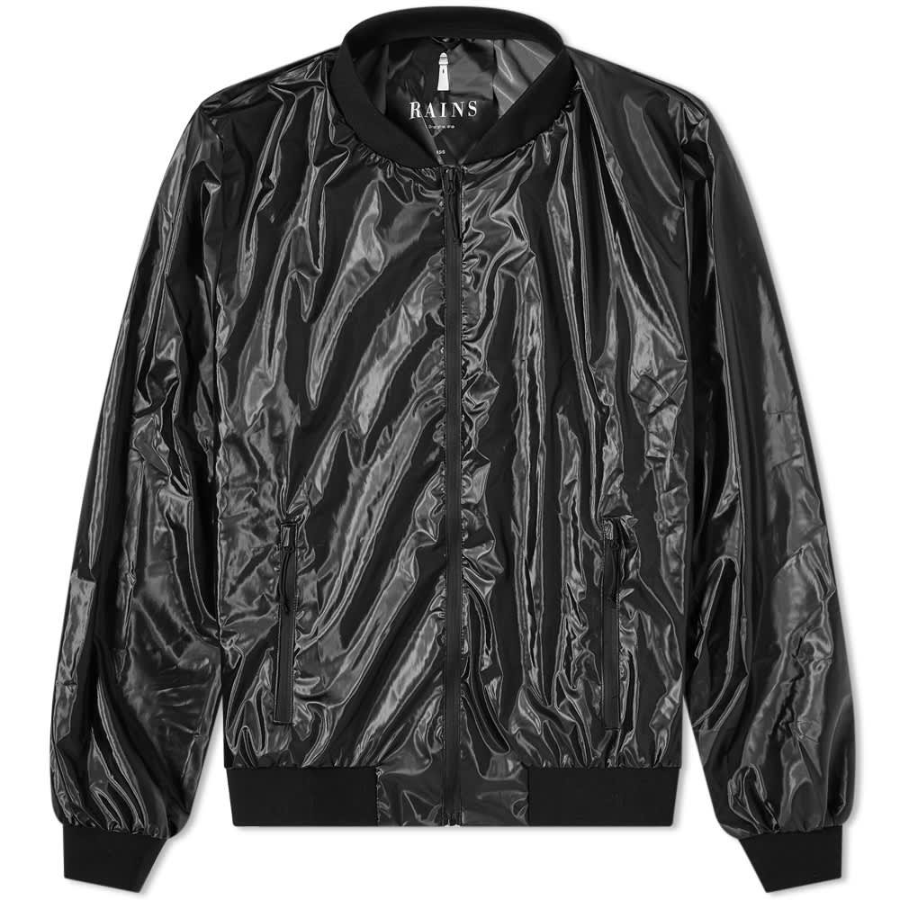 RAINS City Bomber Jacket Shiny Black END. (UK)
